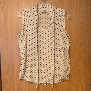 Polka Dot Sleeveless Blouse